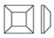 Preciosa MC Flat Back Square Rhinestones